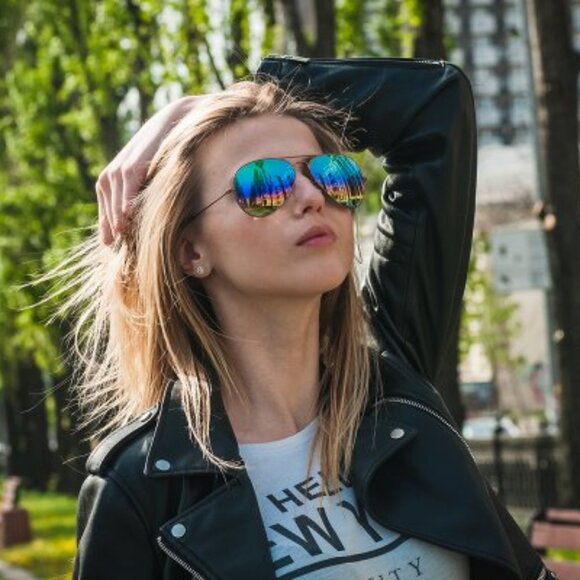 Ray-Ban RB3025 9018/C3 Bronze Frame Rainbow Mirror Glass Lens Aviator Sunglasses main image 12